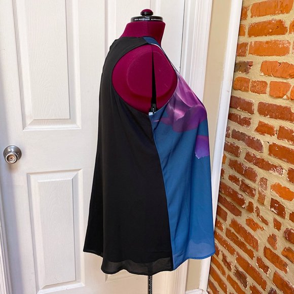 NWT Alfani Blossom Print Sleeveless High Low Top - Picture 4 of 6